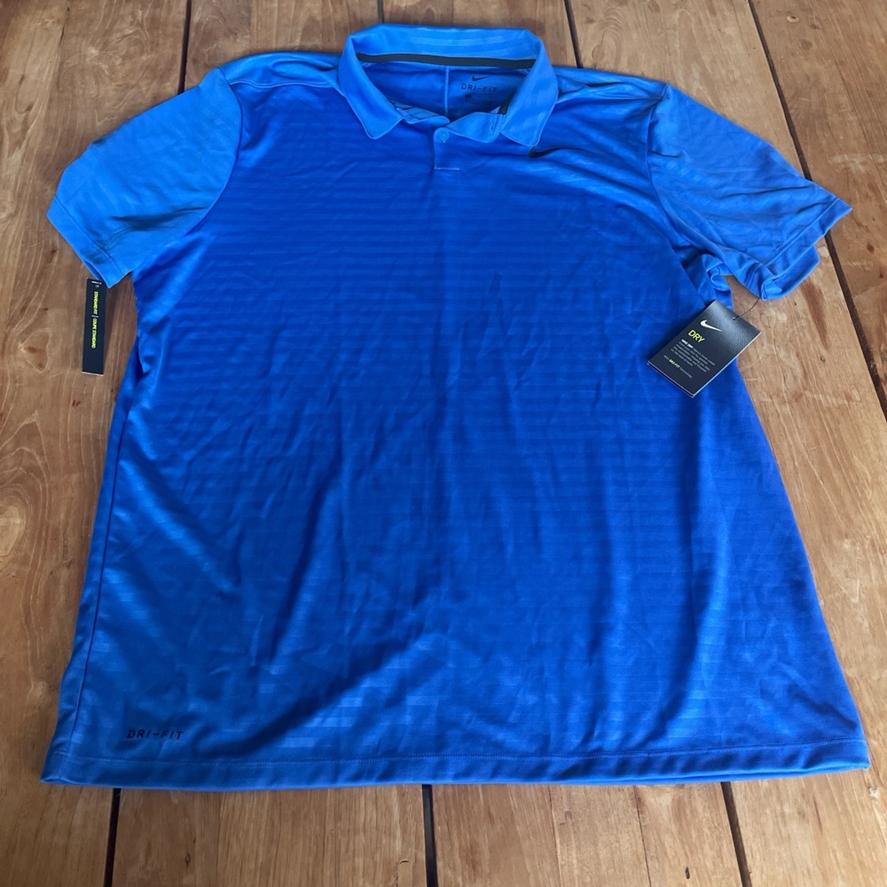 Nike Men's Vibrant Blue Polo Shirt
